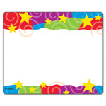 Trend Stars & Swirls Colorful Self-adhesive Name Tags View Product Image