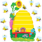 TREND Busy Bees Job Chart Plus Bulletin Board Set 18 1/4" x 17 1/2" View Product Image