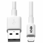 Tripp Lite 10ft Lightning USB/Sync Charge Cable for Apple Iphone / Ipad White 10' View Product Image