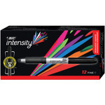 BIC Intensity Permanent Marker, Fine Bullet Tip, Tuxedo Black, Dozen View Product Image