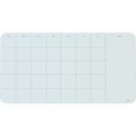 U Brands Magnetic Glass Dry Erase Calendar Board, Only for use with HIGH Energy Magnets, 12 x 23 Inches, Frameless, Marker Included (2341U00-01) View Product Image