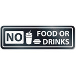 HeadLine No Food Or Drinks Window Sign View Product Image