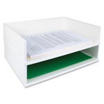 Victor W1154 Pure White Stacking Letter Tray View Product Image