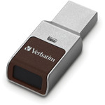 64GB Fingerprint Secure USB 3.0 Flash Drive with AES 256 Hardware Encryption - Silver View Product Image