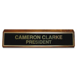 Xstamper Black Brass Plated 2"x10" Wood Sign View Product Image