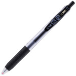 Zebra Sarasa Clip Gel Pen, Retractable, Medium 0.7 mm, Black Ink, Clear Barrel, Dozen View Product Image