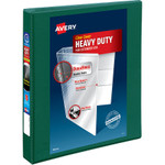 Avery Heavy-Duty View Binder with DuraHinge and Locking One Touch EZD Rings, 3 Rings, 1" Capacity, 11 x 8.5, Green View Product Image