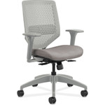 HON Solve Series ReActiv Back Task Chair, Supports up to 300 lbs., Sterling Seat/Titanium Back, Black Base View Product Image