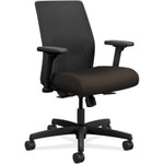 HON Ignition 2.0 4-Way Stretch Low-Back Mesh Task Chair, Supports up to 300 lbs., Espresso Seat, Black Back/Base View Product Image
