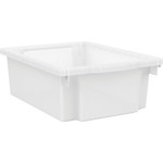 HON Flagship Storage Bins, 3 Sections, 12.75" x 16" x 6", Translucent White View Product Image