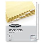 Wilson Jones Insertable Tab Dividers, 3-Hole Punched, 5-Tab, 11 x 8.5, Buff View Product Image