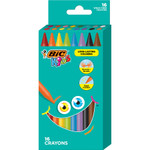BIC Kids Coloring Crayons, 16 Assorted Colors, 16/Pack View Product Image
