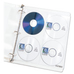 C-Line Deluxe CD Ring Binder Storage Pages, Standard, Stores 8 CDs, 5/Pack View Product Image