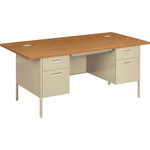 HON Metro Classic Double Pedestal Desk - 4-Drawer View Product Image