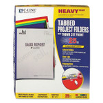 C-Line Heavyweight Project Folders with Index Tabs, 1/5-Cut Tab, Letter Size, Assorted Colors, 25/Box View Product Image