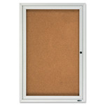 Quartet Enclosed Cork Bulletin Board for Outdoor Use View Product Image