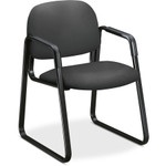 HON Solutions Seating 4000 Series Sled Base Guest Chair, 23.5" x 26" x 33", Iron Ore Seat, Iron Ore Back, Black Base View Product Image