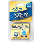 Brother P-Touch M Series Tape Cartridge for P-Touch Labelers, 0.47" x 26.2 ft, Black on Clear View Product Image