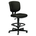 HON Volt Series Adjustable Task Stool, 32.38" Seat Height, Supports up to 275 lbs., Black Seat/Black Back, Black Base View Product Image