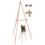 MasterVision Oak Display Tripod Easel, 60", Wood/Brass View Product Image