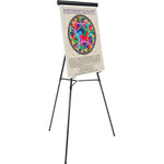MasterVision Telescoping Tripod Display Easel, Adjusts 38" to 69" High, Metal, Black View Product Image