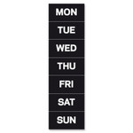 MasterVision Interchangeable Magnetic Board Accessories, Days of Week, Black/White, 2" x 1" View Product Image