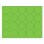 MasterVision Interchangeable Magnetic Board Accessories, Circles, Green, 3/4", 20/Pack View Product Image