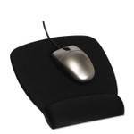 3M Antimicrobial Foam Mouse Pad Wrist Rest, Nonskid Base, Black View Product Image