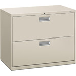 HON 600 Series Two-Drawer Lateral File, 36w x 18d x 28h, Light Gray View Product Image