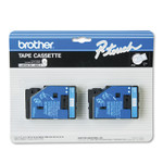 Brother P-Touch TC Tape Cartridges for P-Touch Labelers, 0.5" x 25.2 ft, Blue on White, 2/Pack View Product Image