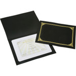 AbilityOne 7510015195770 SKILCRAFT Gold Foil Document Cover, 12 1/2 x 9 3/4, Black, 5/Pack View Product Image
