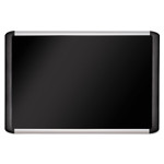 MasterVision Black fabric bulletin board, 36 x 48, Silver/Black View Product Image