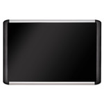 MasterVision Black fabric bulletin board, 24 x 36, Silver/Black View Product Image
