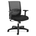 HON Convergence Mid-Back Task Chair with Swivel-Tilt Control, Supports up to 275 lbs, Black Seat, Black Back, Black Base View Product Image