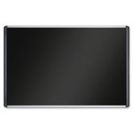 MasterVision Black fabric bulletin board, 48 x 72, Silver/Black View Product Image