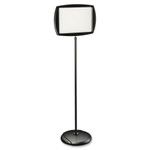 MasterVision Floor Stand Sign Holder, Rectangle, 15x11 sign, 66"H, Black Frame View Product Image