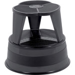 Cramer Kik-Step Steel Step Stool, 2-Step, 350 lb Capacity, 16" dia. x 14.25h, Black View Product Image