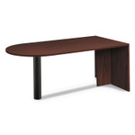 HON Foundation Peninsula with End Panel, 72w x 36d x 29h, Mahogany View Product Image