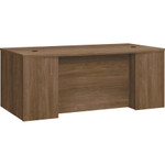 HON Foundation Breakfront Desk Shell Bow Front, 72w x 42d x 29h, Pinnacle View Product Image