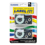 Casio Tape Cassettes for KL Label Makers, 0.37" x 26 ft, Blue on White, 2/Pack View Product Image