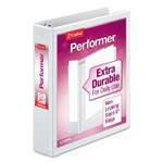 Cardinal Performer ClearVue Slant-D Ring Binder, 3 Rings, 1.5" Capacity, 11 x 8.5, White View Product Image