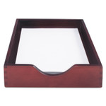 Carver Hardwood Stackable Desk Trays, 1 Section, Letter Size Files, 10.25" x 12.5" x 2.5", Mahogany View Product Image
