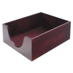 Carver Double-Deep Hardwood Stackable Desk Trays, 1 Section, Legal Size Files, 10.13" x 12.63" x 5", Mahogany View Product Image