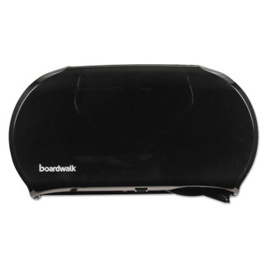 Boardwalk Jumbo Twin Toilet Tissue Dispenser, 20 1/4 x 12 1/4, Black View Product Image