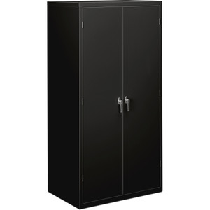 HON Assembled Storage Cabinet, 36w x 18 1/8d x 71 3/4h, Black View Product Image