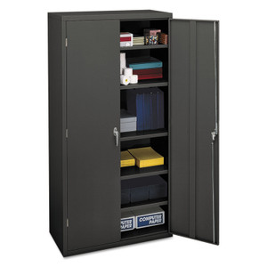 HON Assembled Storage Cabinet, 36w x 18 1/8d x 71 3/4h, Charcoal View Product Image