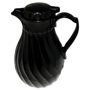 Hormel Poly Lined Carafe, Swirl Design, 40oz Capacity, Black View Product Image