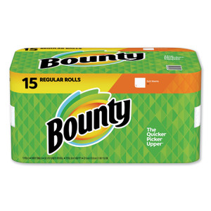 Bounty Paper Towels, 2-Ply, White, 36 Sheets/Roll, 15 Rolls/Carton View Product Image