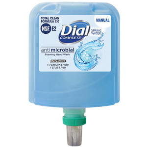 Dial Professional Dial 1700 Manual Refill Antimicrobial Foaming Hand Wash, Spring Water, 1.7 L Bottle, 3/Carton View Product Image