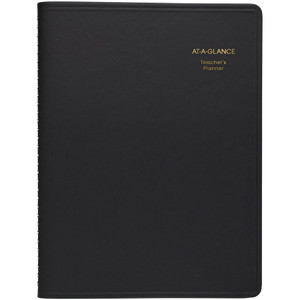 AT-A-GLANCE Undated Teacher's Planner, 10 7/8 x 8 1/4, Black View Product Image